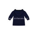 Baby's Knitted Horn Button Lined Cable Cardigan Hoodie